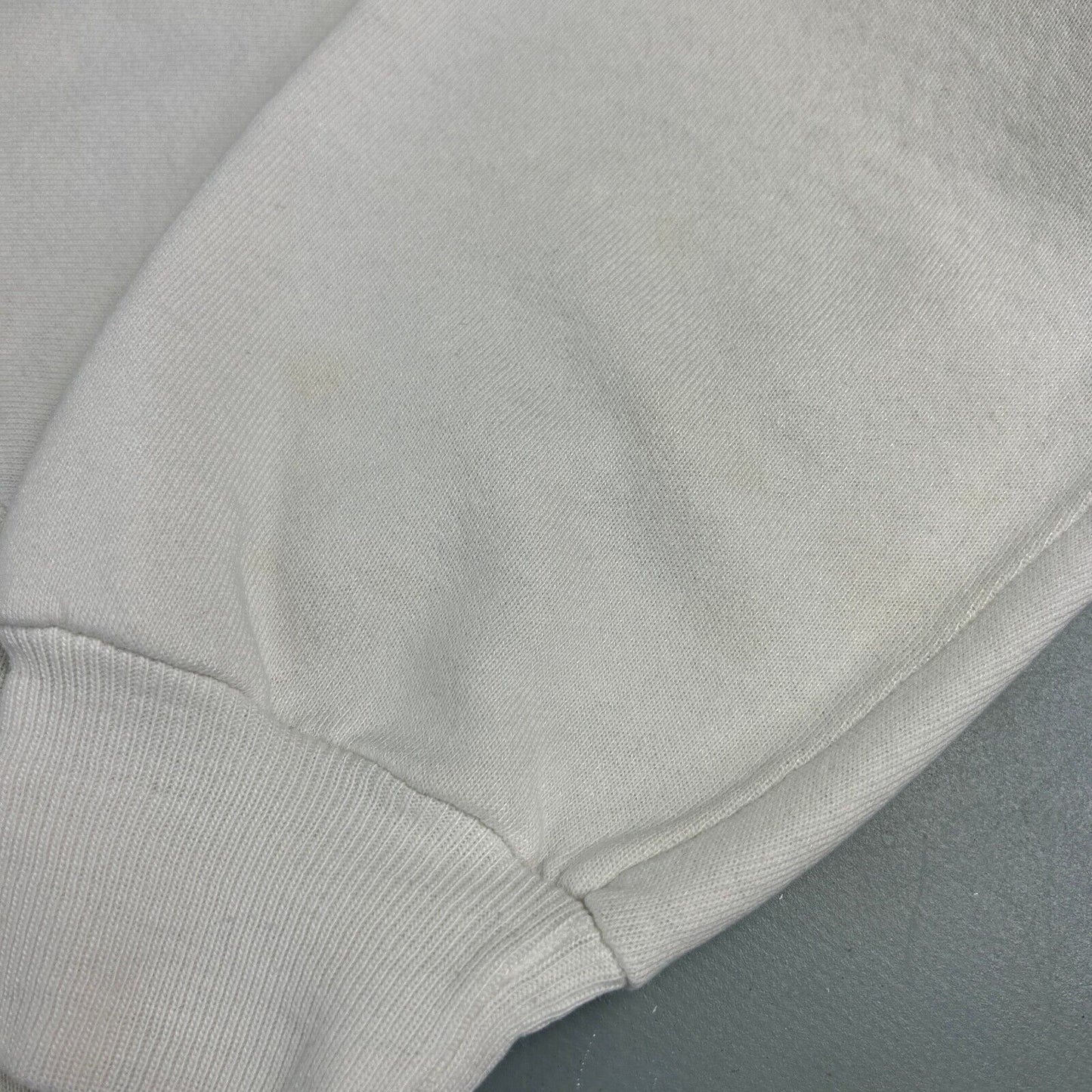 VINTAGE 80s Georgetown University White Crewneck Sweater sz Large Adult