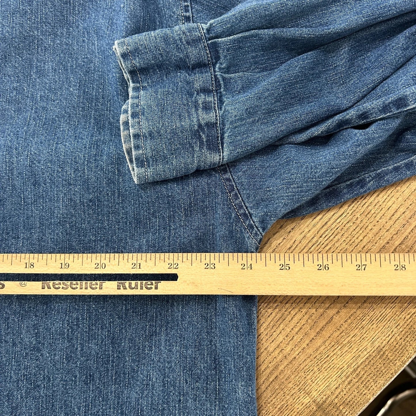 VINTAGE | Canon River Blues Denim Full Zip Shirt sz L