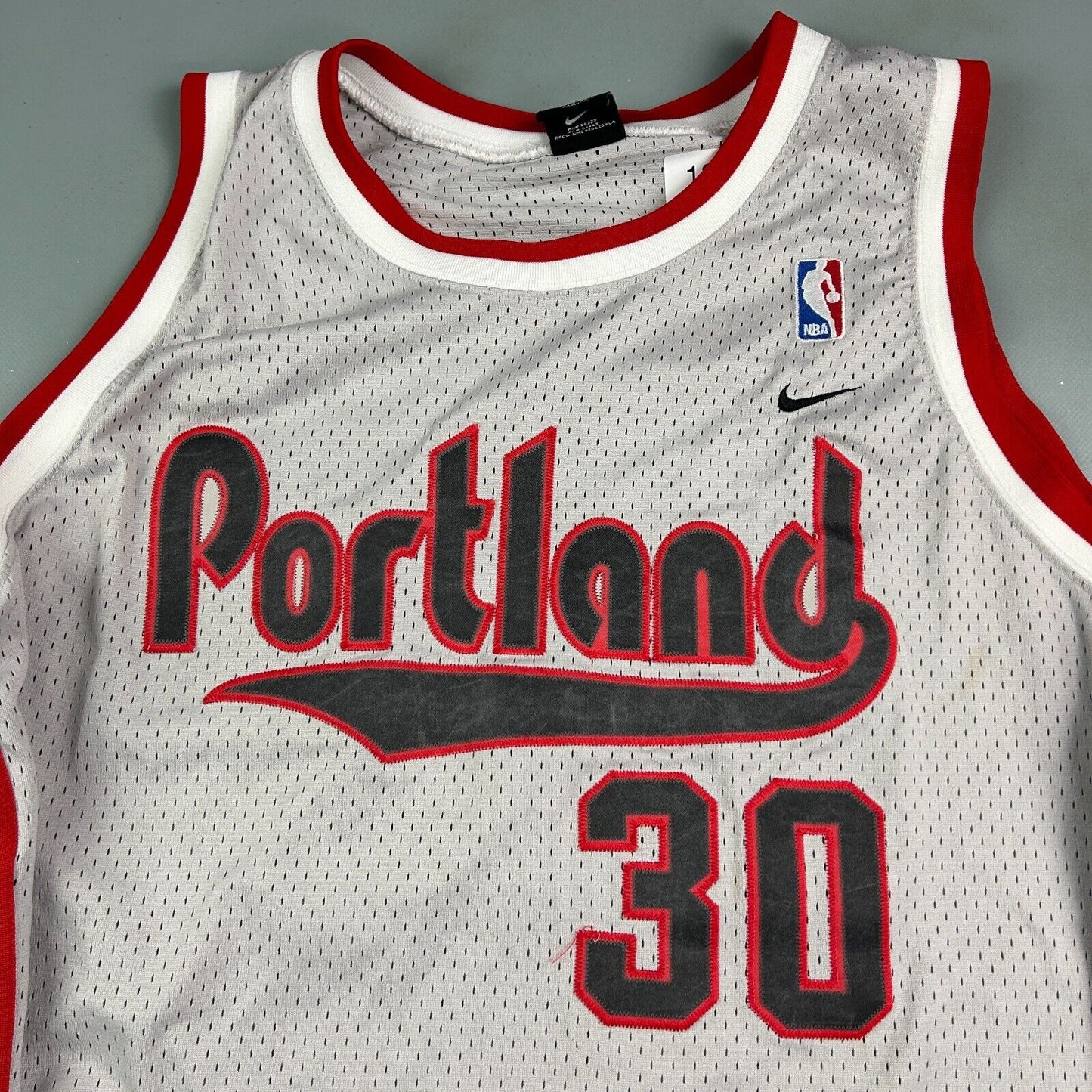 VINTAGE 90s | NIKE Portland Trail Blazers #30 Basketball Jersey sz XXL Adult