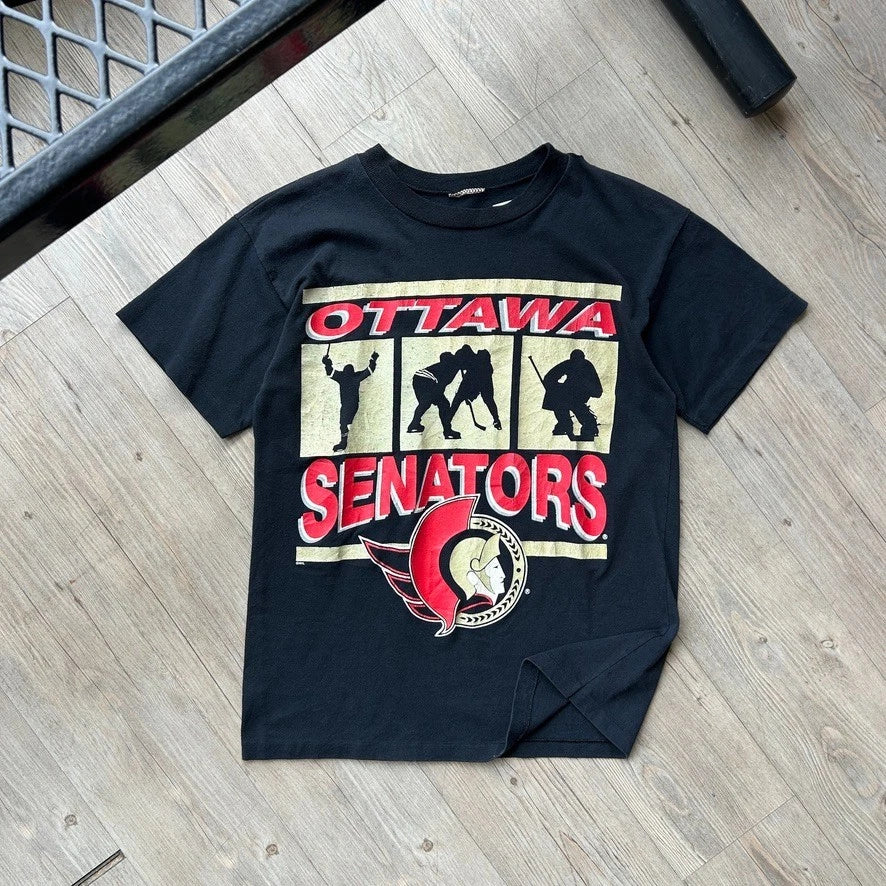 VINTAGE 90s | Ottawa Senators NHL Hockey Graphic T-Shirt sz S/M