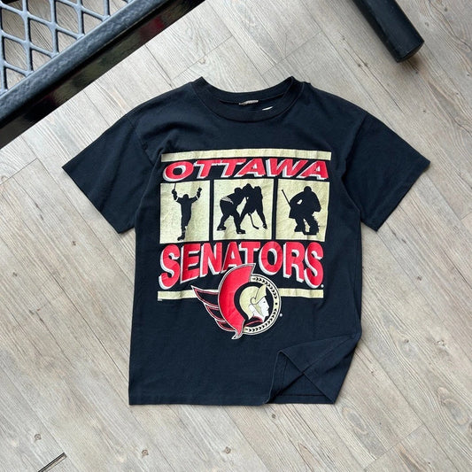 VINTAGE 90s | Ottawa Senators NHL Hockey Graphic T-Shirt sz S/M