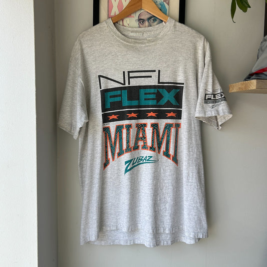 VINTAGE 90s | Miami Dolphins NFL Flex Zubaz T-shirt sz L