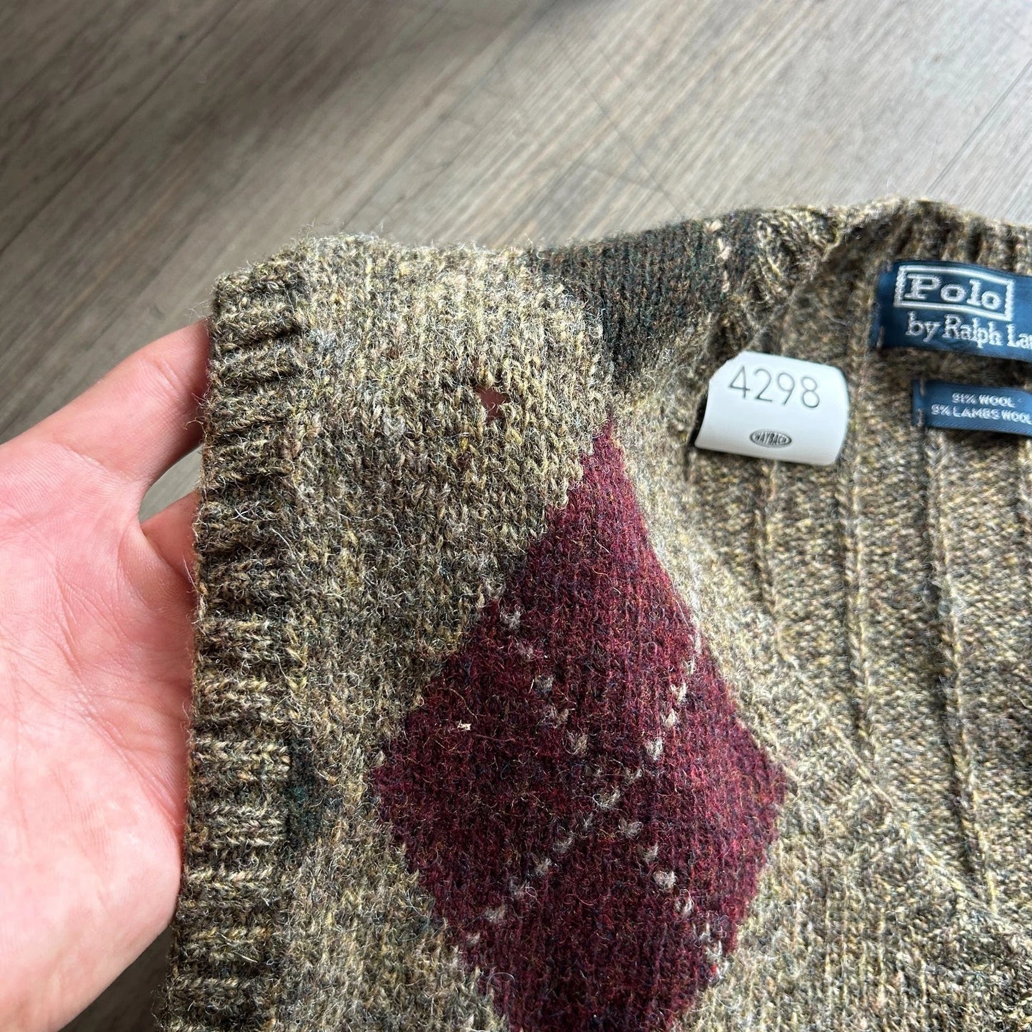 VINTAGE | POLO Ralph Lauren Argyle Wool Sweater Vest sz L