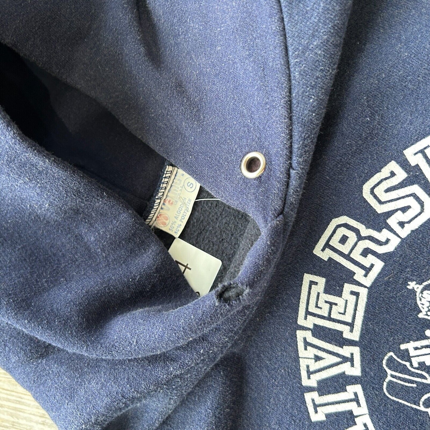 VINTAGE 80s | Universidad Salamanca Crest Hoodie Sweater sz S Adult