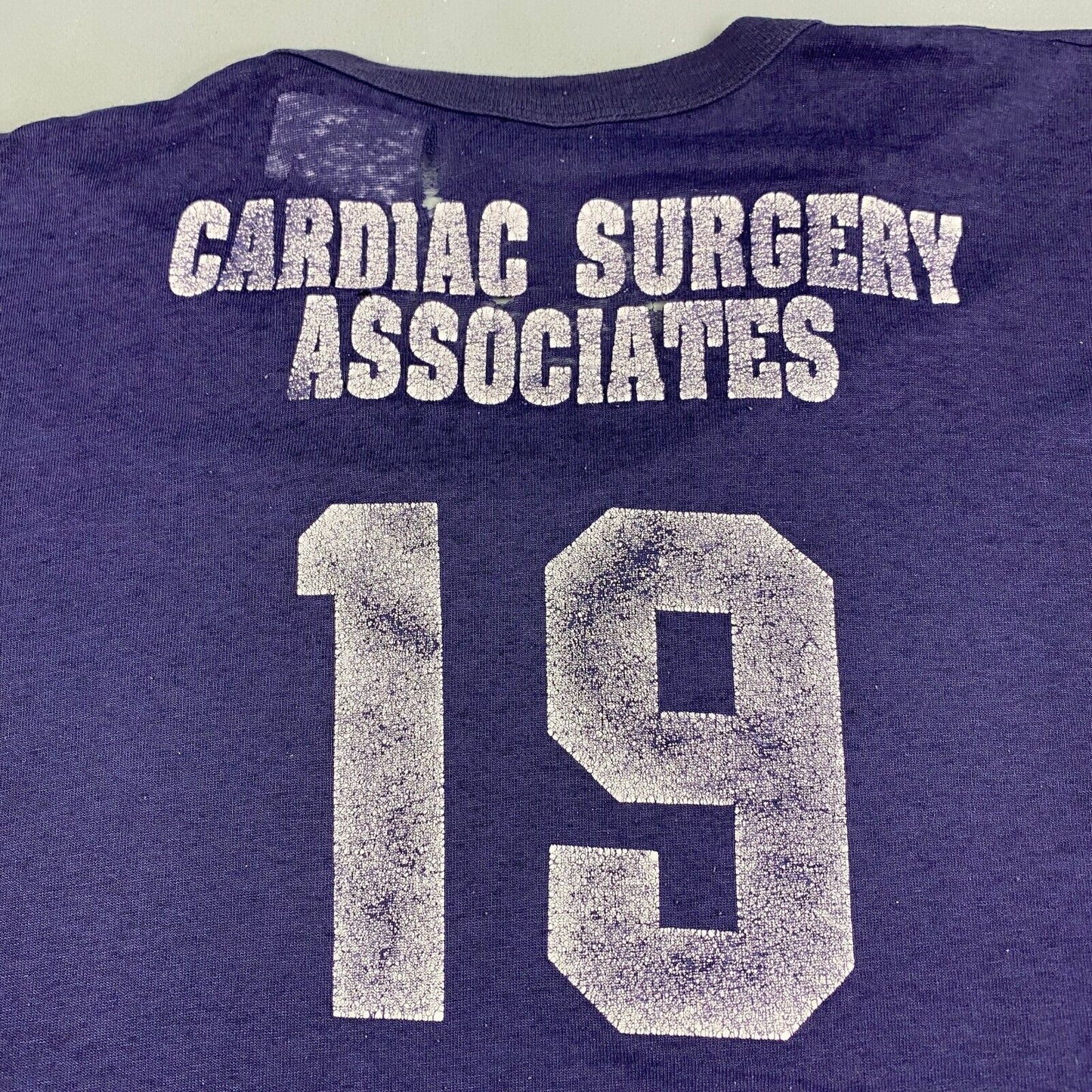 VINTAGE 80s NY Yankees Cardiac Surgery Navy T-Shirt sz Medium Adult