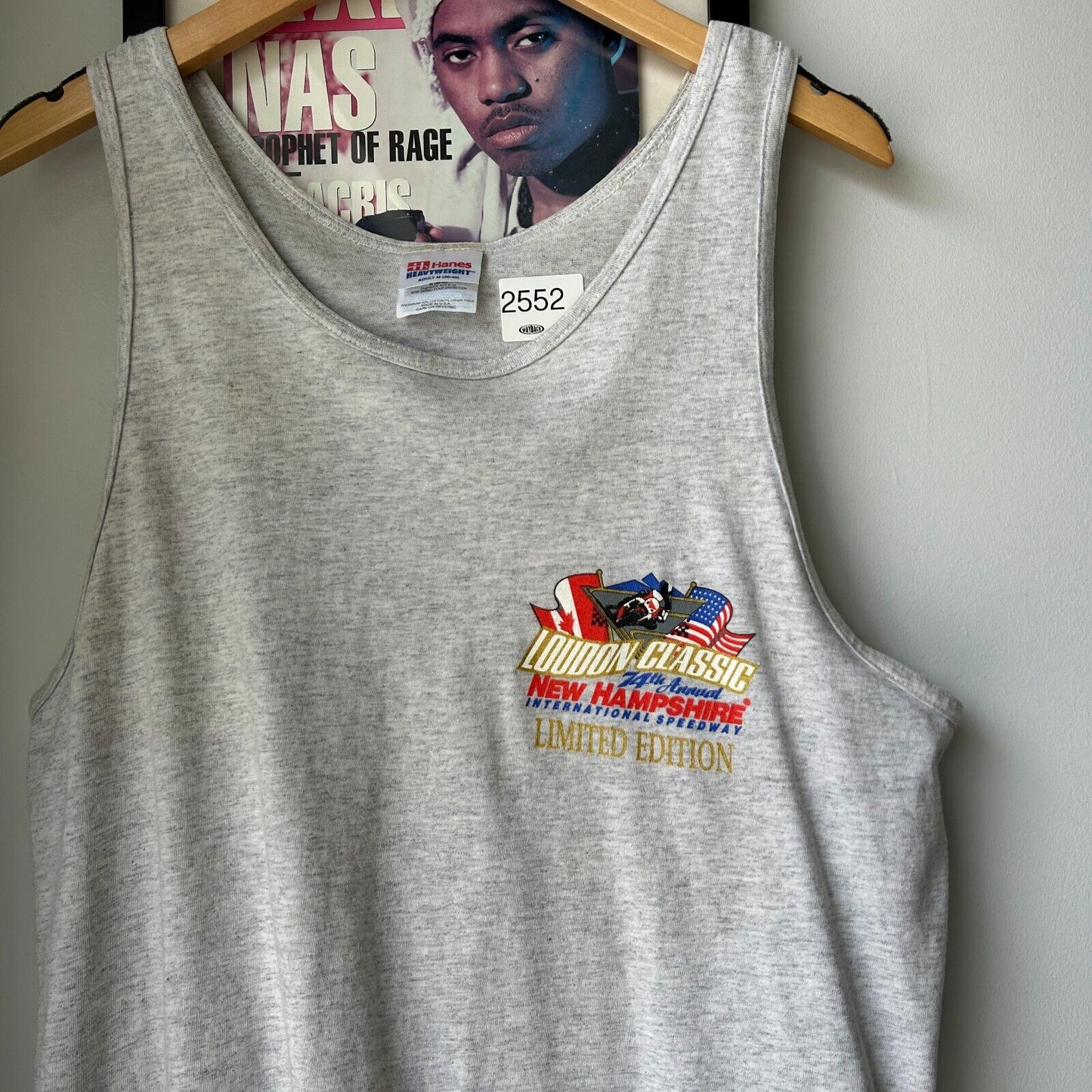 VINTAGE 90s | Loudon Classic Motorcycle Race Tank Shirt sz M