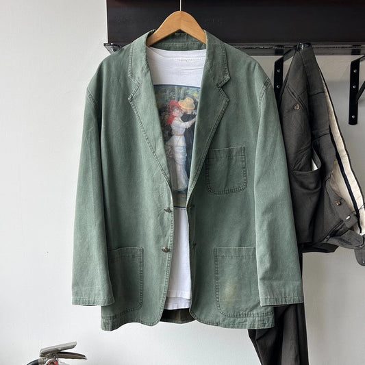 VINTAGE 1990s | Compagnie Generale Aéropostale Clay Green Blazer Jacket sz M/L