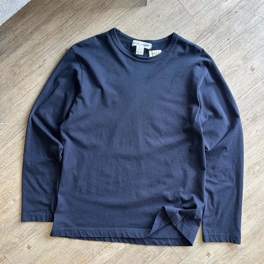 Comme Des Garcons SHIRT | Blank Navy Blue Long Sleeve T-Shirt sz L