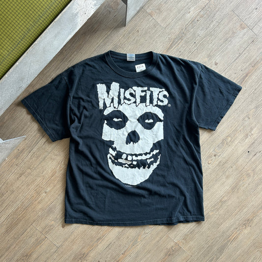 VINTAGE Y2k | Misfits Black Fiend Skull Band T-Shirt sz XL