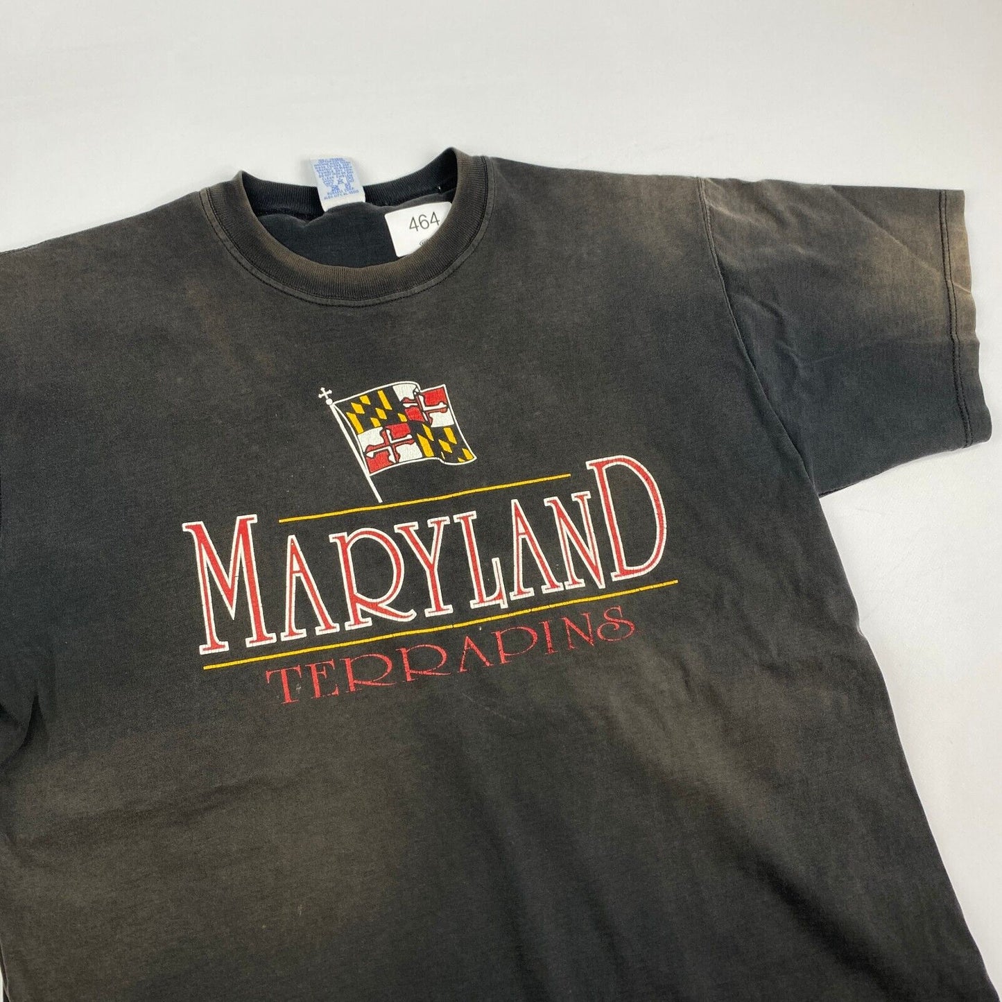 VINTAGE 90s Maryland Terrapins Sun Faded Russell Athletic T-Shirt sz XL Men