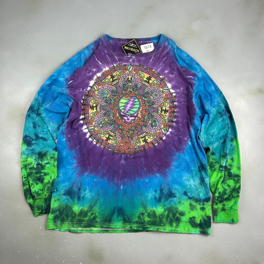 Liquid Blue Grateful Dead Tye Dye Long Sleeve T-Shirt sz L-XL Men Adult