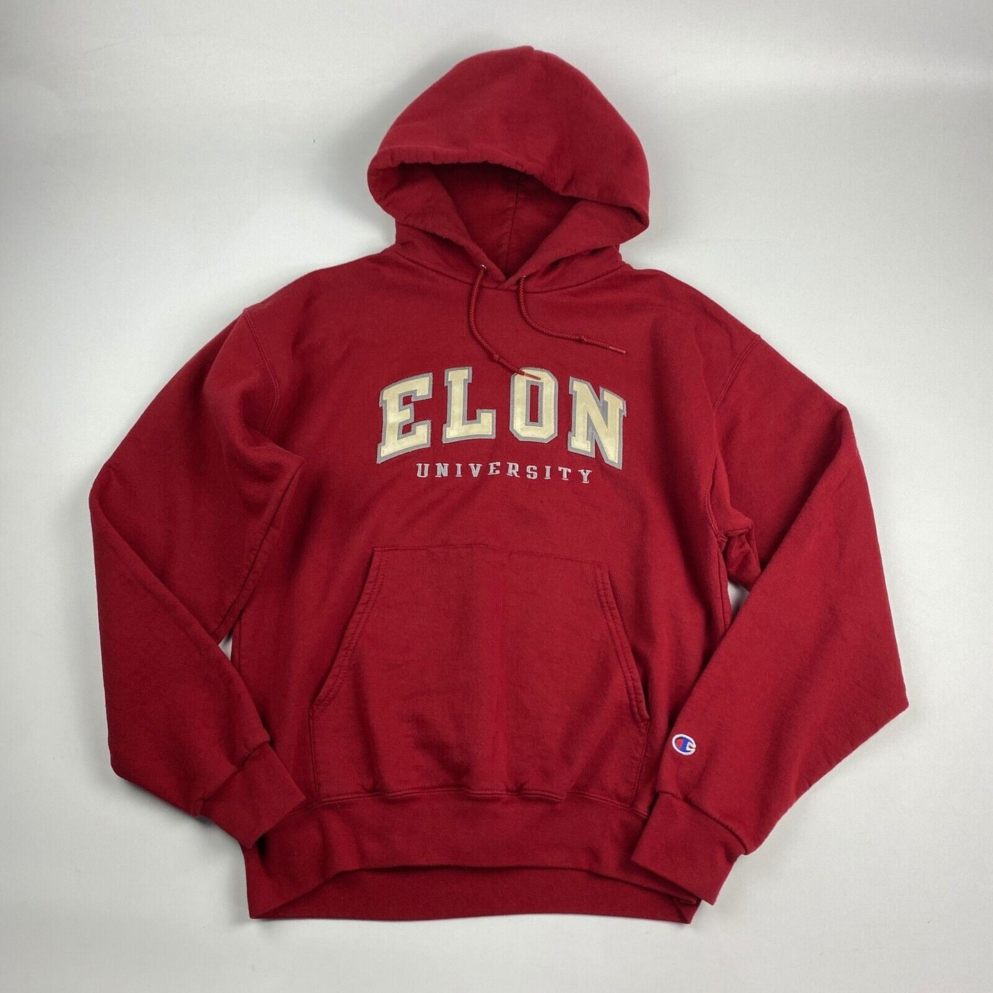 CHAMPION Elon University Red Hoodie Sweater sz Large Men