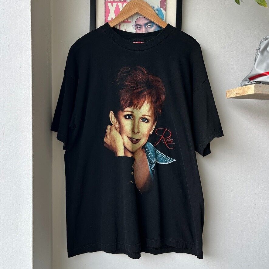 VINTAGE 90s | Reba Portrait Country Band Tour T-Shirt sz XL