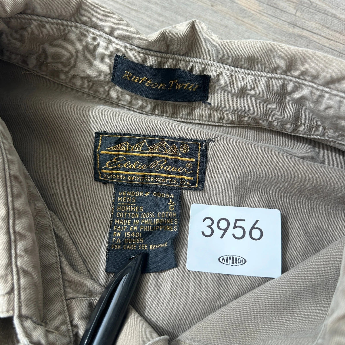 VINTAGE 90s | Eddie Bauer Rufton Twill Multi Pocket Button Down Shirt sz L