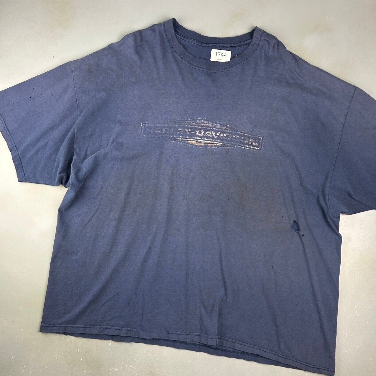 VINTAGE | HARLEY DAVIDSON Motor Cycles Thrashed Faded T-Shirt sz 3XL Adult