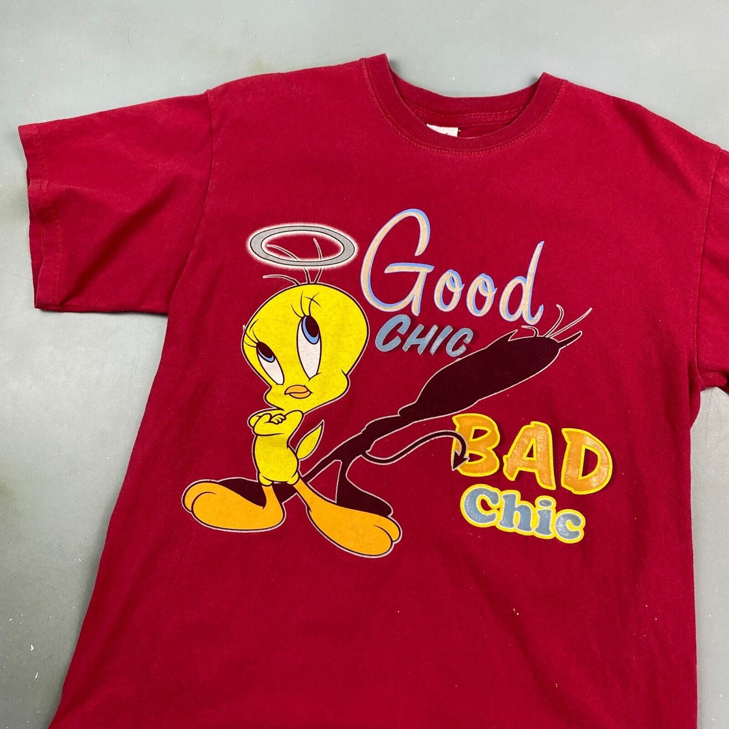 VINTAGE 90s Tweety Bird Good Chic Bad Chic T-Shirt sz Medium Men