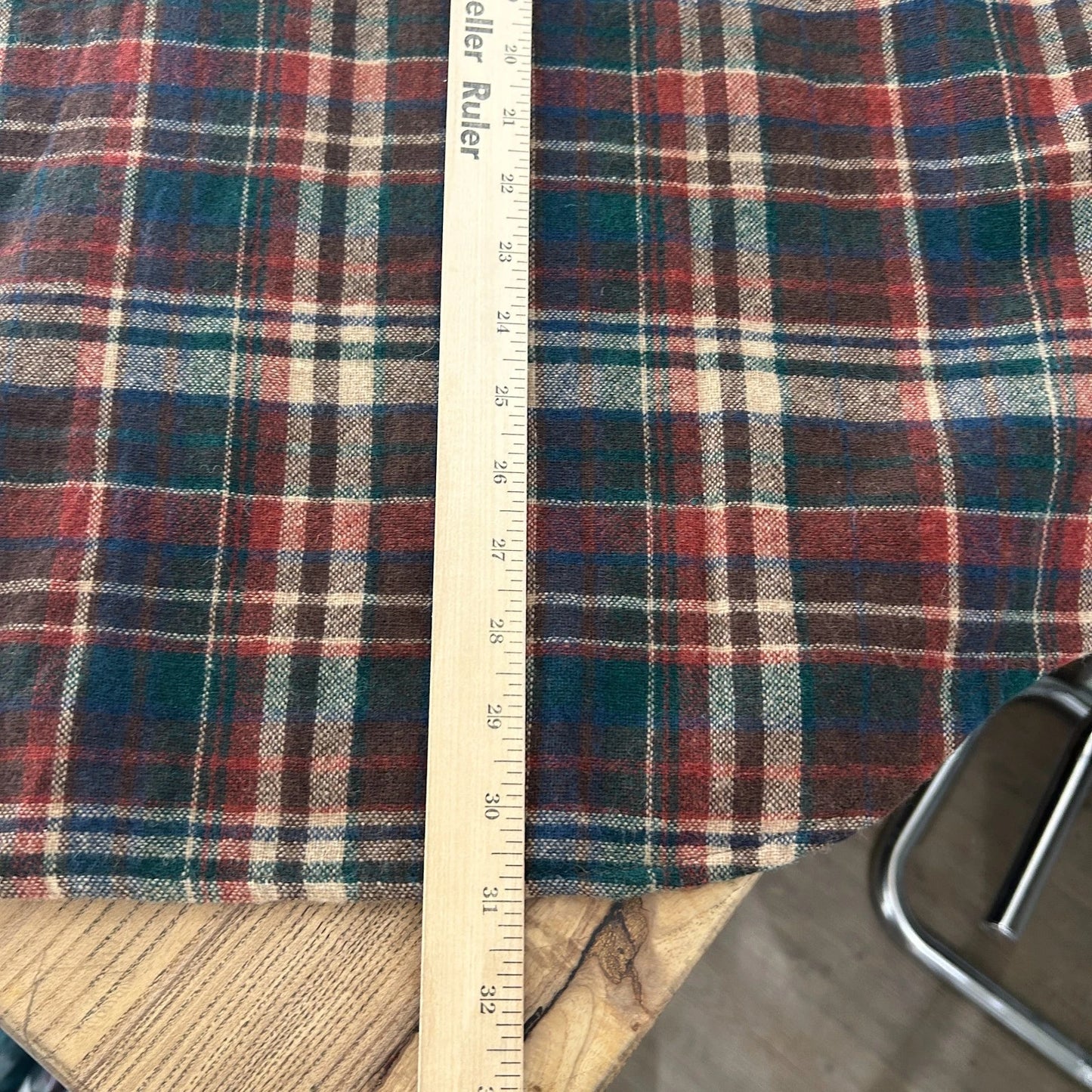 VINTAGE 80s | Allen Wickfield NY Plaid Wool Flannel Button Down Shirt sz XL