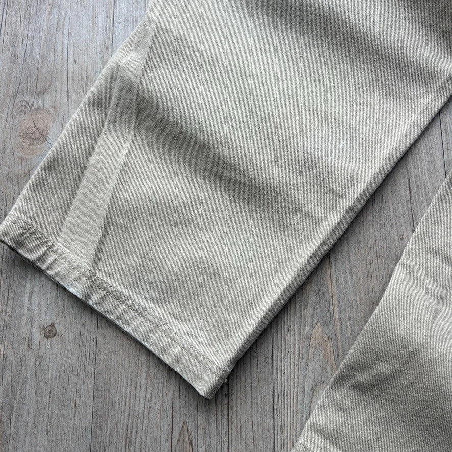 VINTAGE | EXCO Baggy Beige Embroidered Denim Pants sz W36 L32
