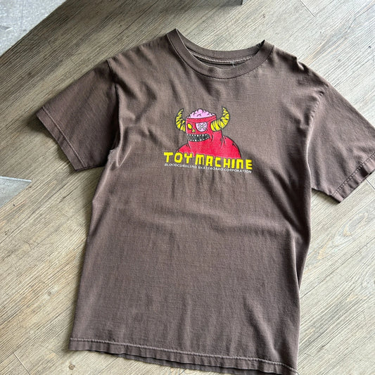 Toy Machine | 90s-Y2k Bloodcurdling Skateboard Corp Brown T-Shirt sz M
