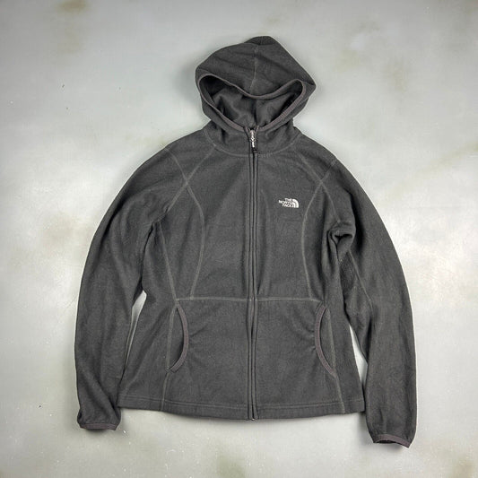 VINTAGE The North Face Grey Hooded Tech Fleece Sweater sz Medium Womens Adult