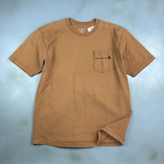 CARHARTT Logo Brown Pocket T-Shirt sz L Adult