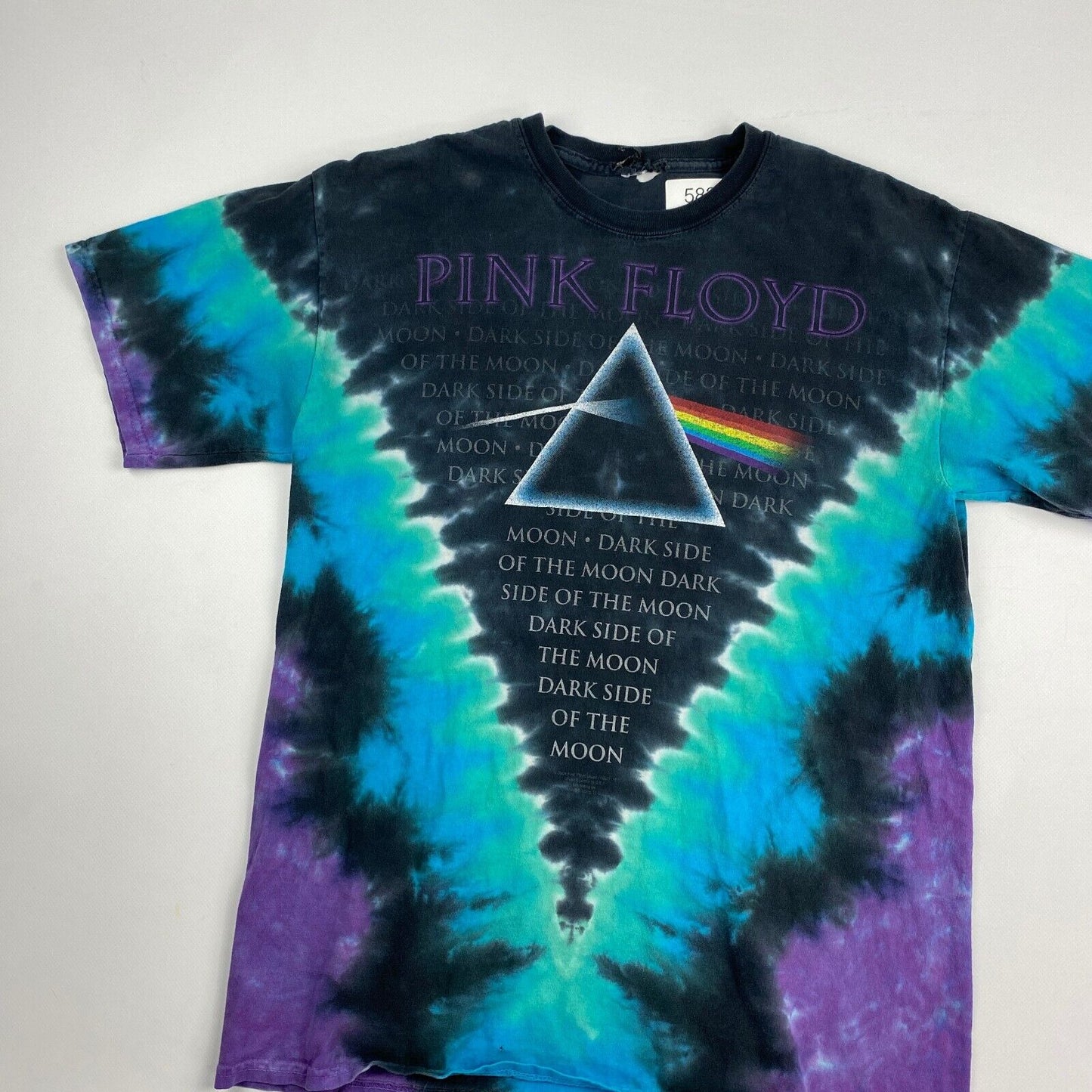 VINTAGE 04' Pink Floyd Dark Side Of The Moon Tye Dye Band T-Shirt sz Small Men