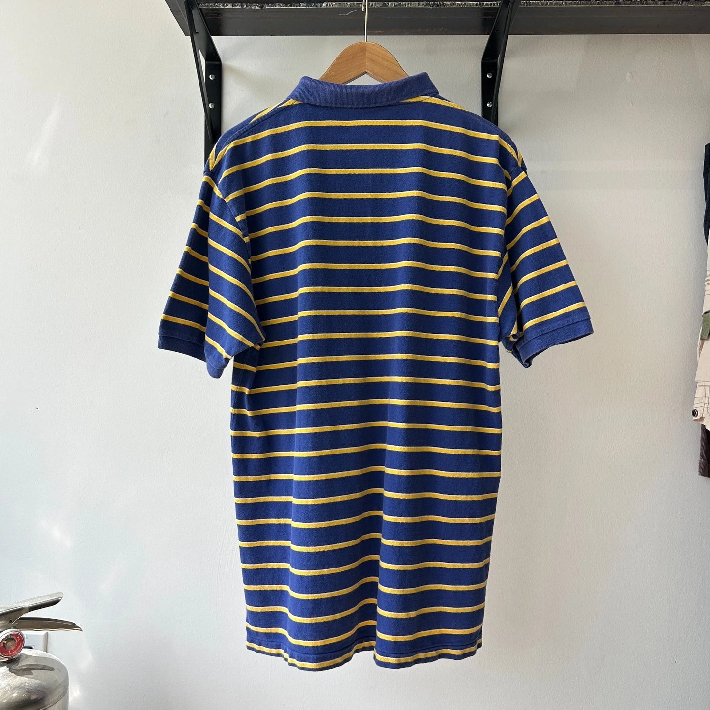 VINTAGE Y2k | Ralph Lauren Sm Pony Electric Blue Striped Polo Shirt sz L/XL