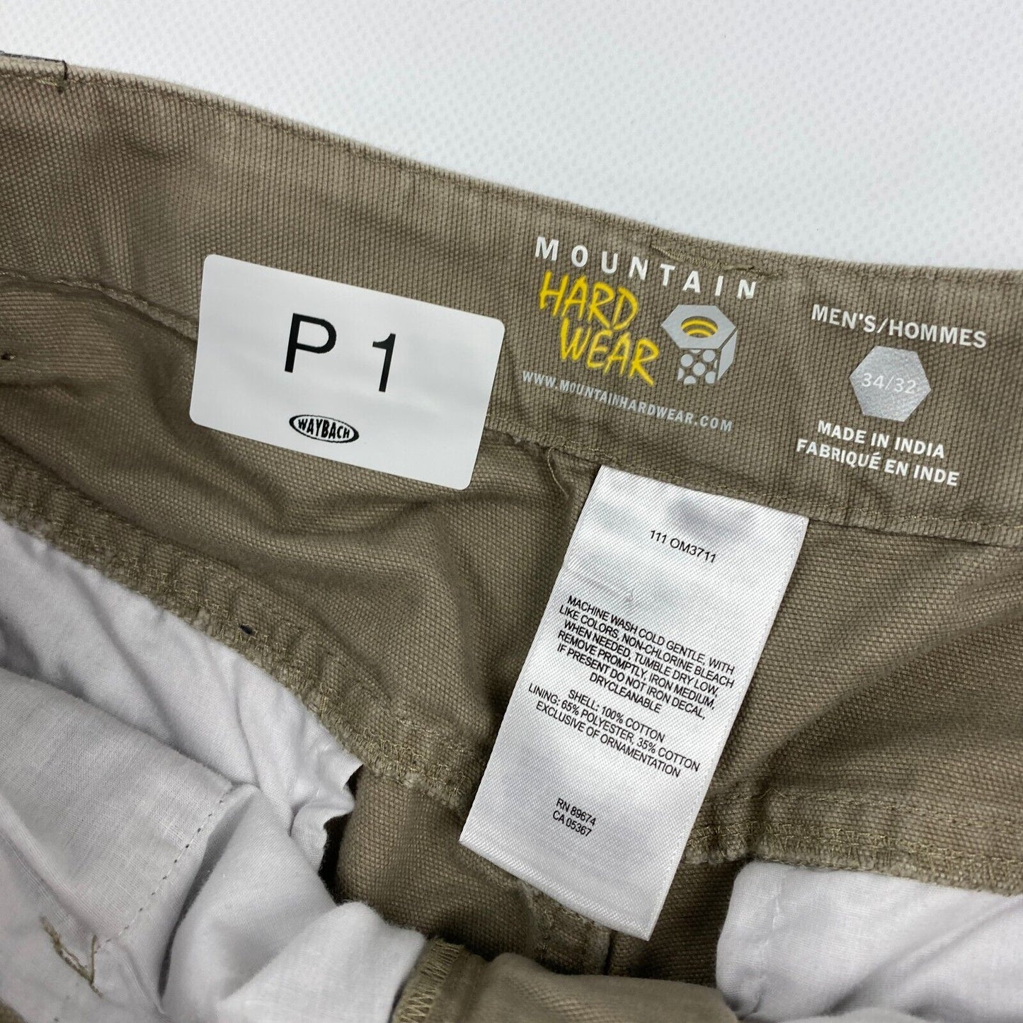 VINTAGE Mountain Hard Wear Brown Workwear Pants sz W34 L32 Mens