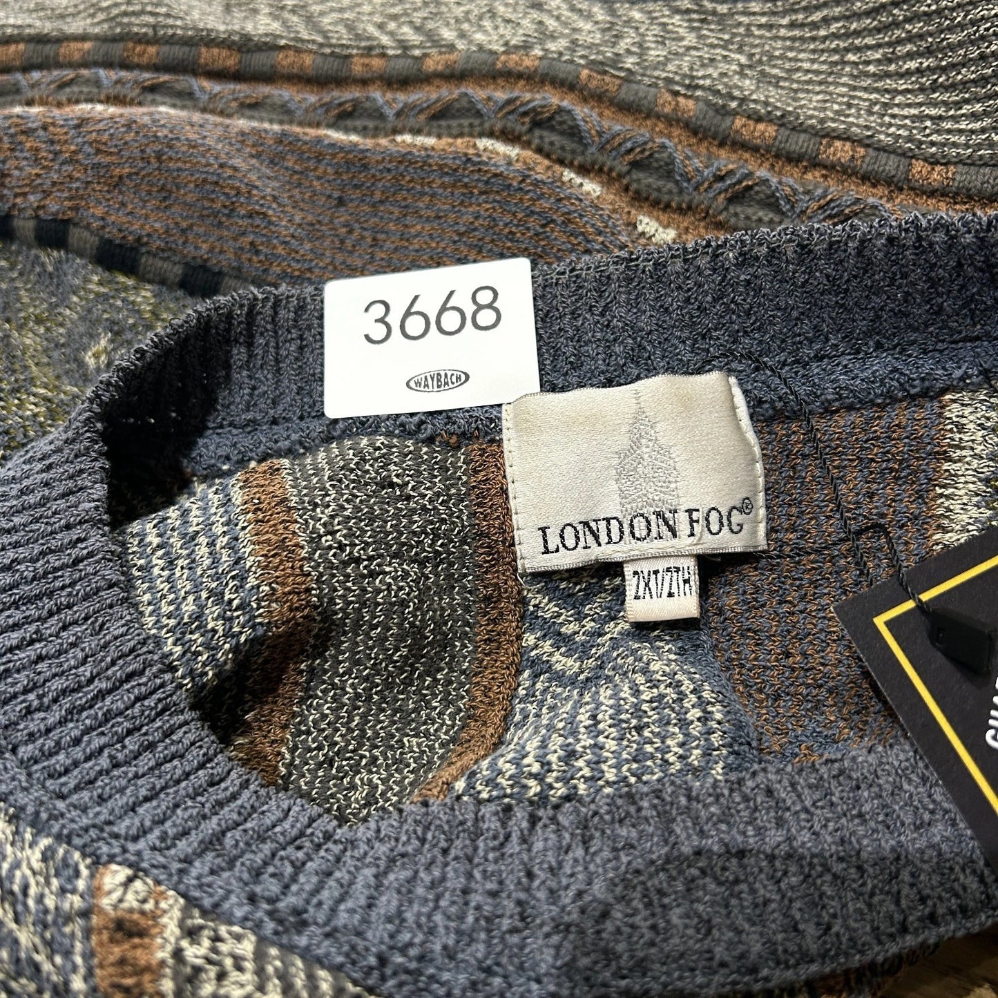 VINTAGE | 3D Textured Earthtone Coogie Style Knit Sweater sz 2XL