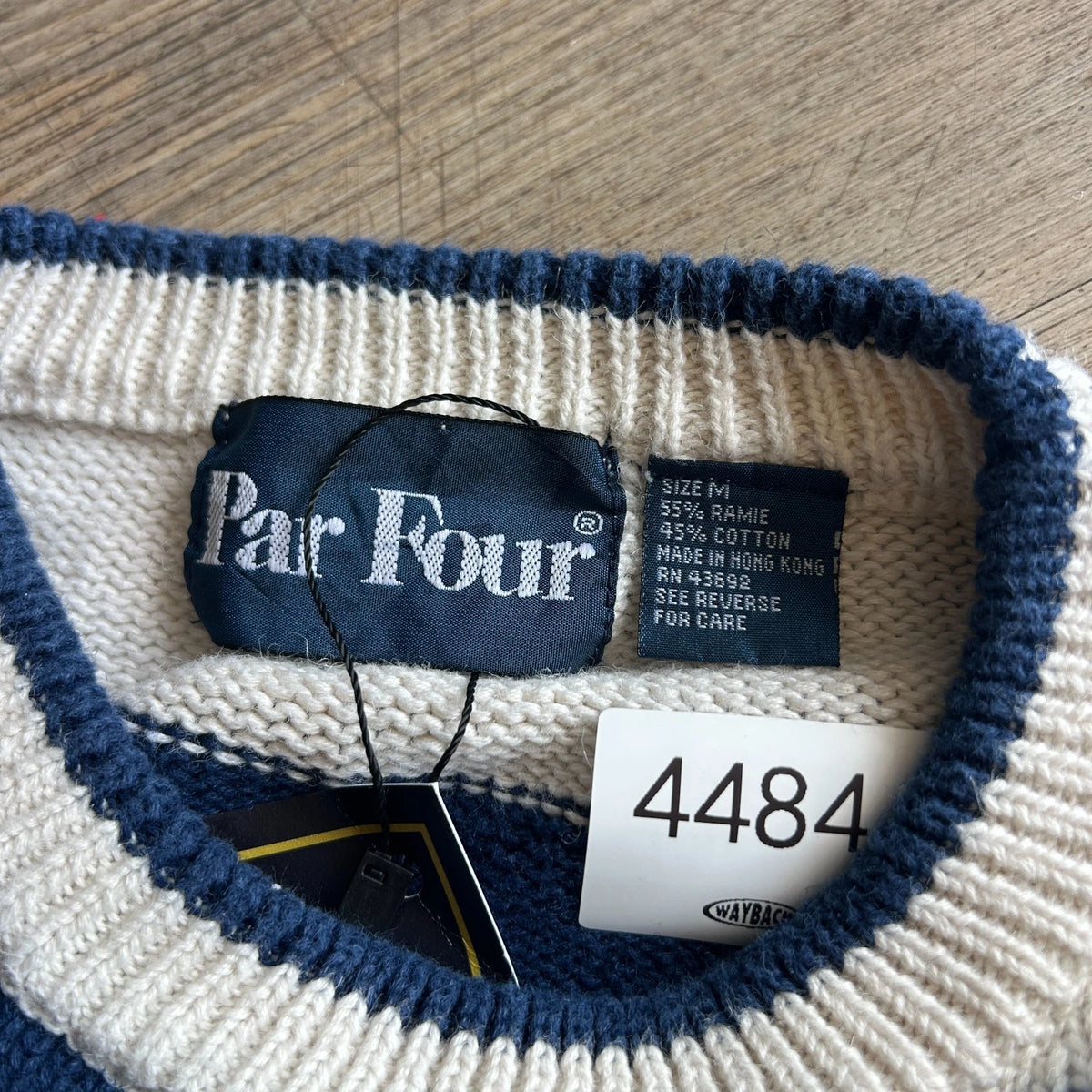 PAR FOUR | GOLF Shot Embroidered Artwork Vintage Knit Sweater sz M