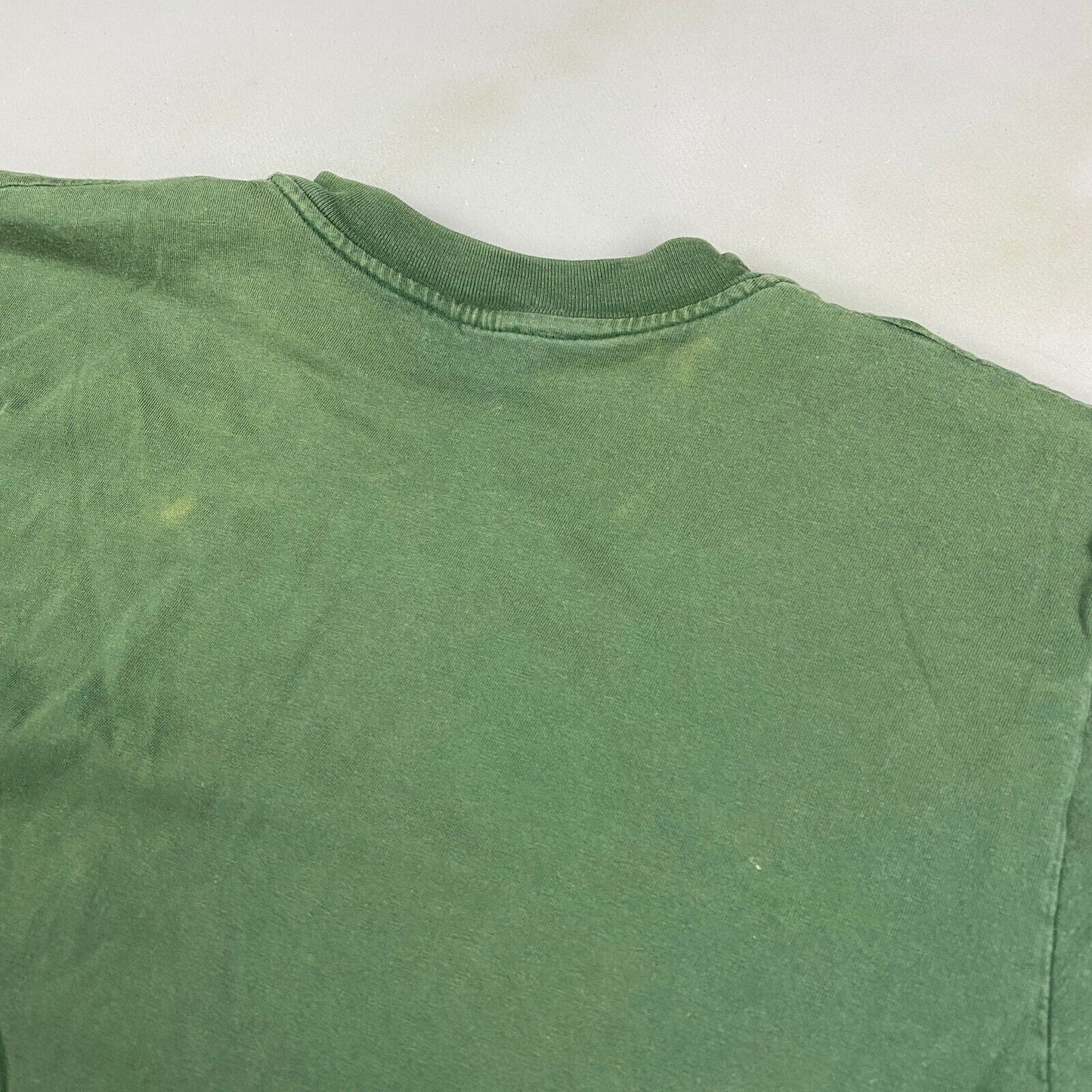 VINTAGE 90s Wright State University Faded Green T-Shirt sz Medium Men MadeinUSA