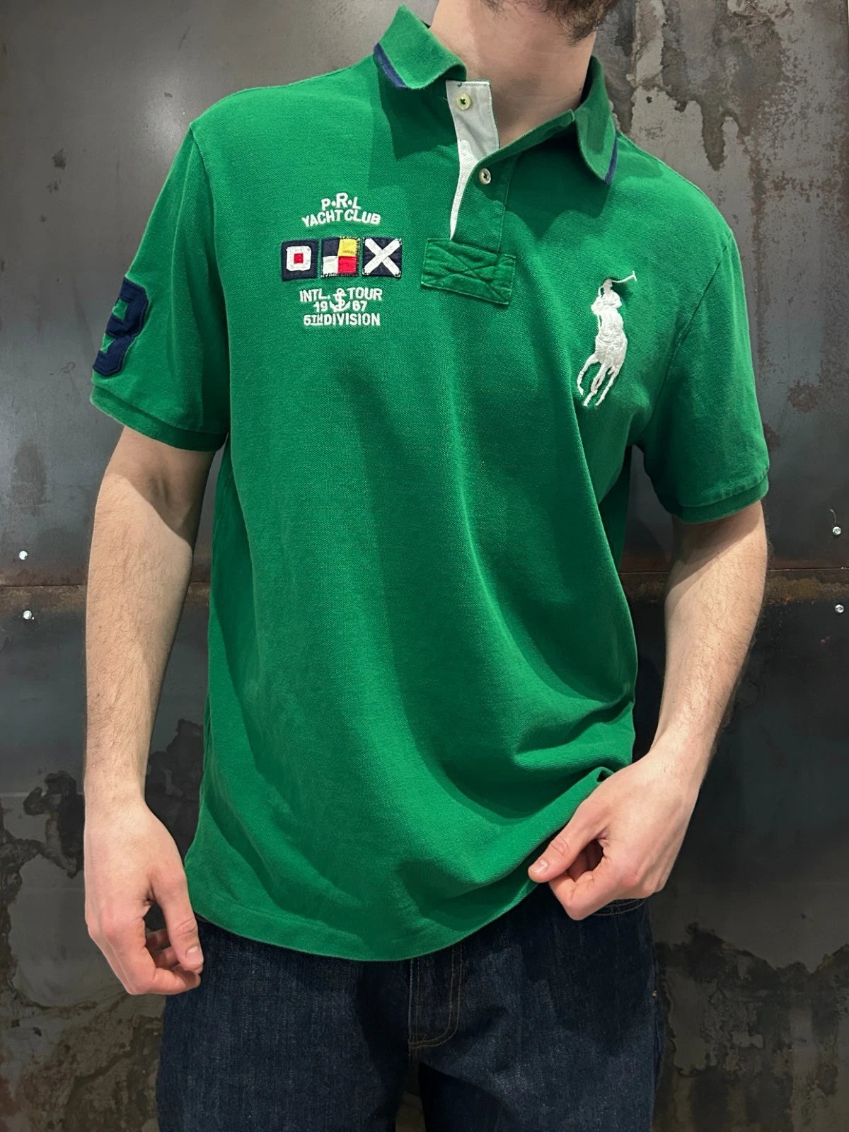 VINTAGE Y2k | Ralph Lauren Big Pony #3 Yatch Club Polo Shirt sz L