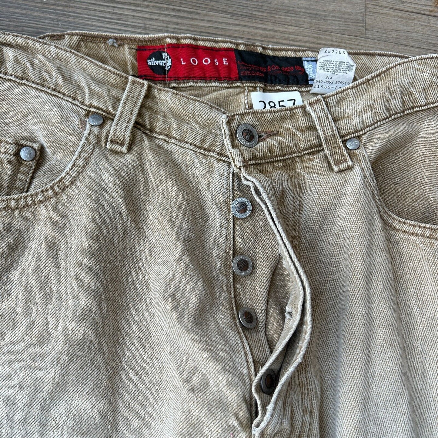 VINTAGE 90s | Levis SilverTab Loose Taper Tan Denim Pants sz W32 L34