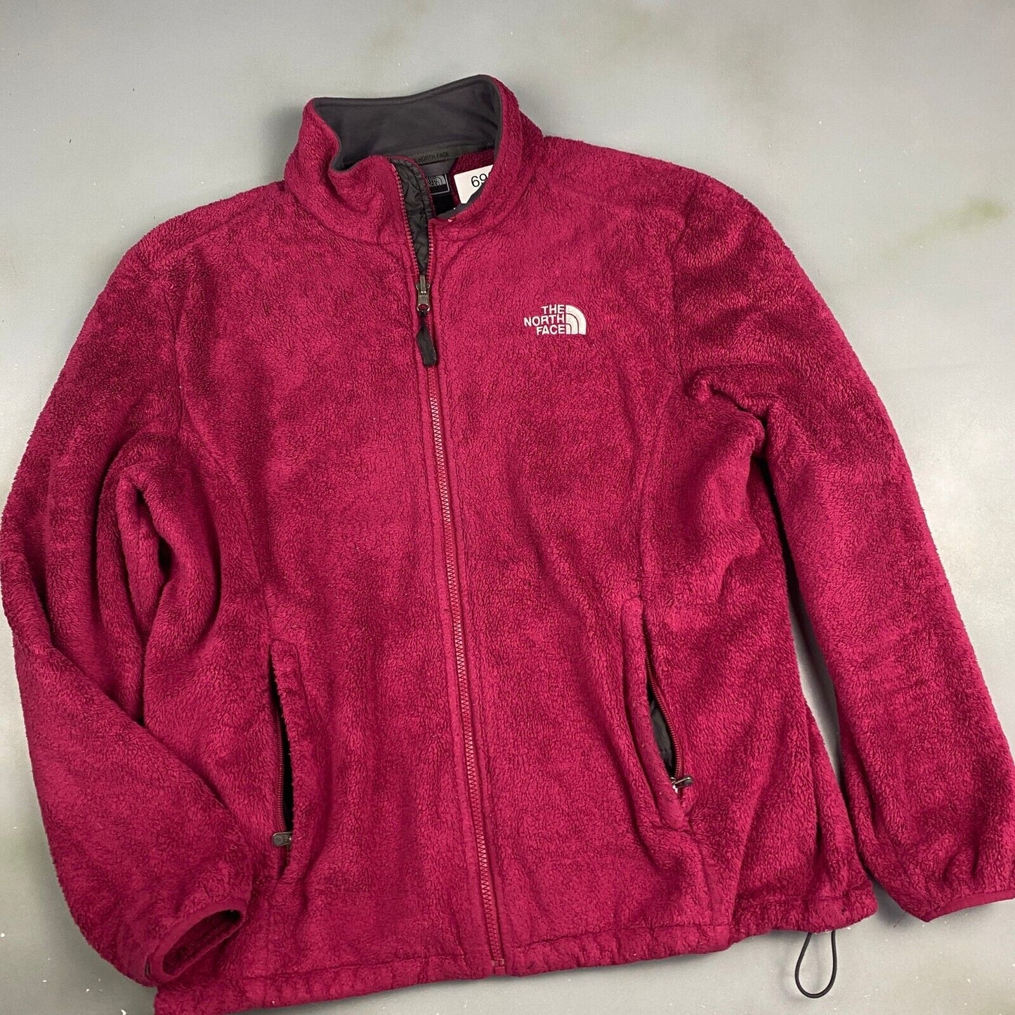VINTAGE The North Face Pink Pile Fleece Zip Up Sweater sz XL Womens