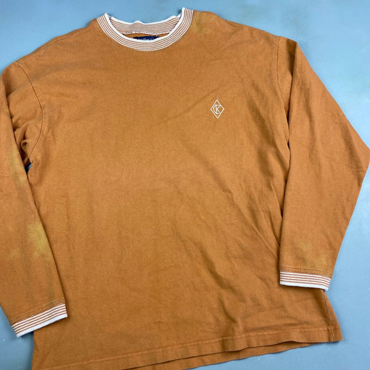 VINTAGE 90s Calvin Klein Jeans Ringer Long Sleeve T-Shirt sz M-L Adult
