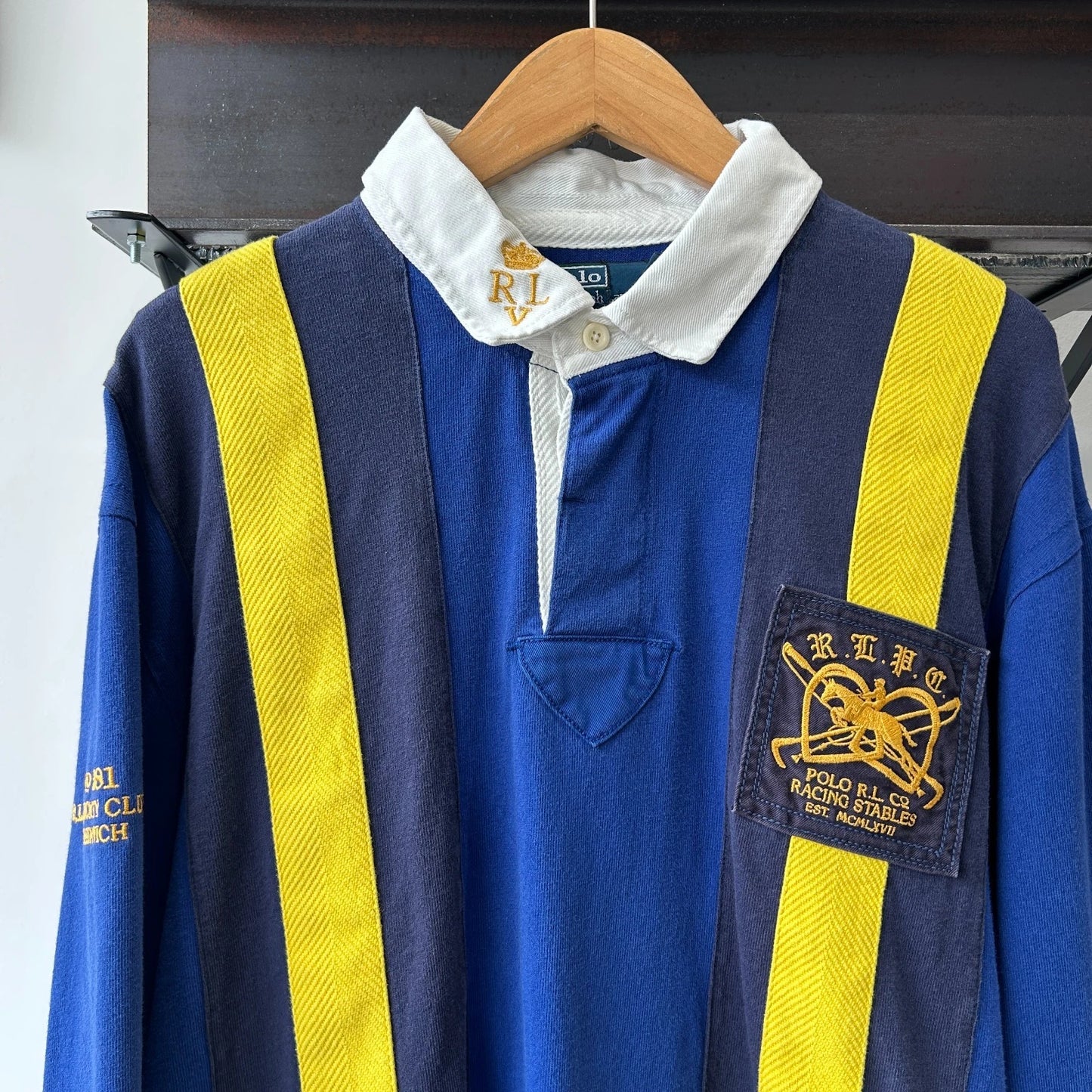 VINTAGE | Polo by Ralph Lauren R.L.P.C Jockey Club Striped Rugby Shirt sz XXL