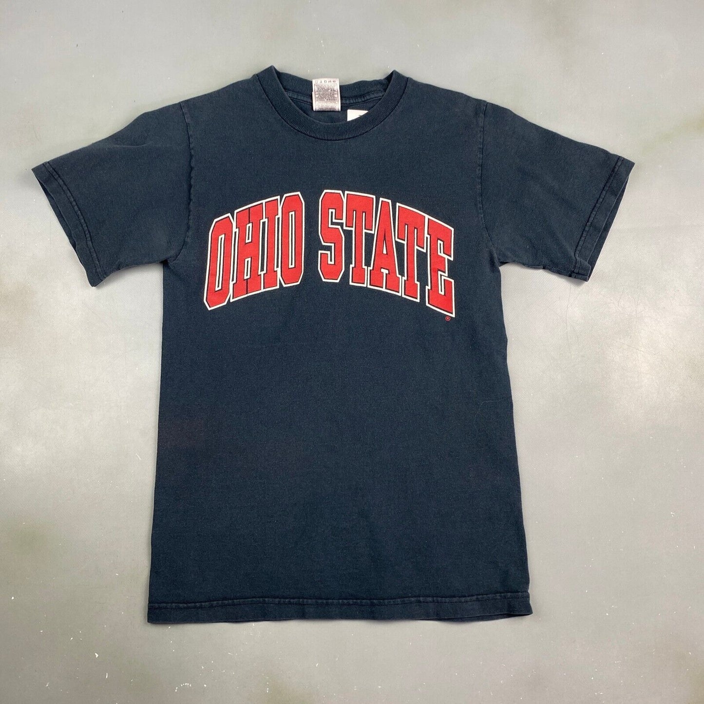 VINTAGE Ohio State Arch Logo University Black T-Shirt sz Small Men Adult