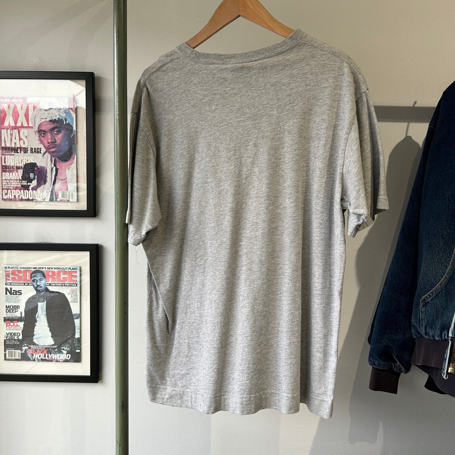 VINTAGE | NAUTICA Grip Stop Graphic Grey T-Shirt sz L Adult