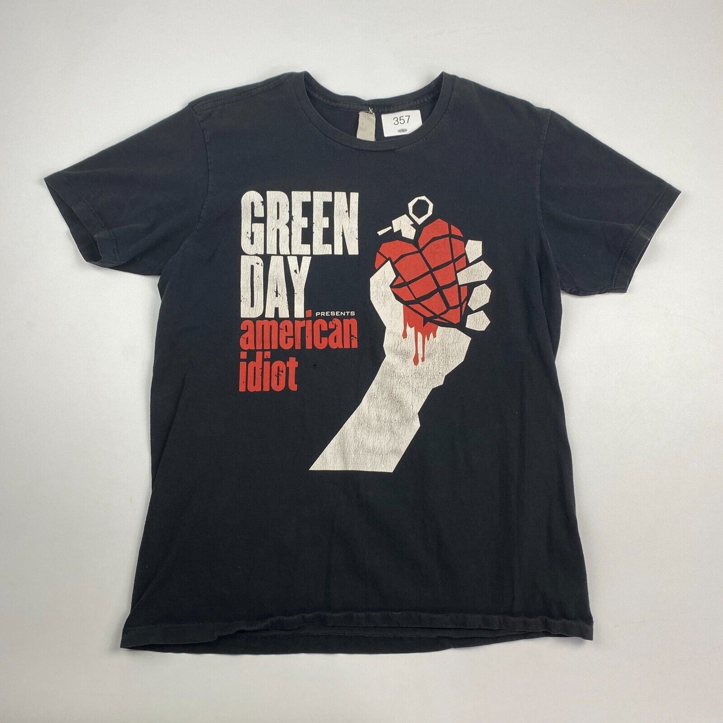 VINTAGE Green Day American Idiot Black Band T-Shirt sz Medium Men
