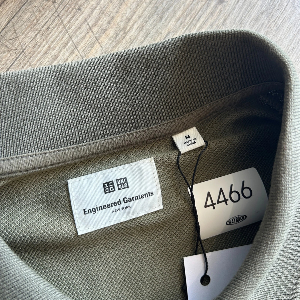 ENGINEERED GARMENTS NY | Uniqlo Two Tone Olive Polo Shirt sz M