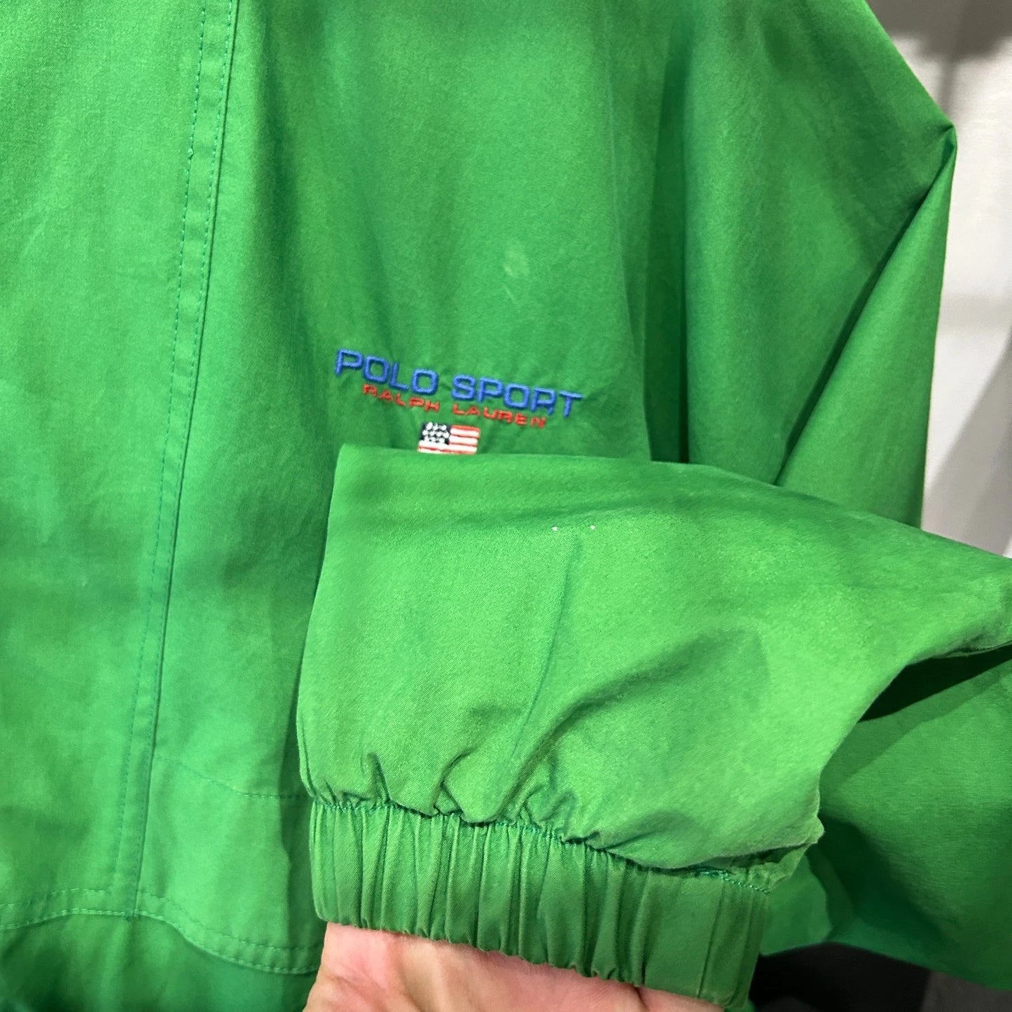 VINTAGE 90s | POLO Sport Ralph Lauren Spellout Cotton Parka Jacket XL