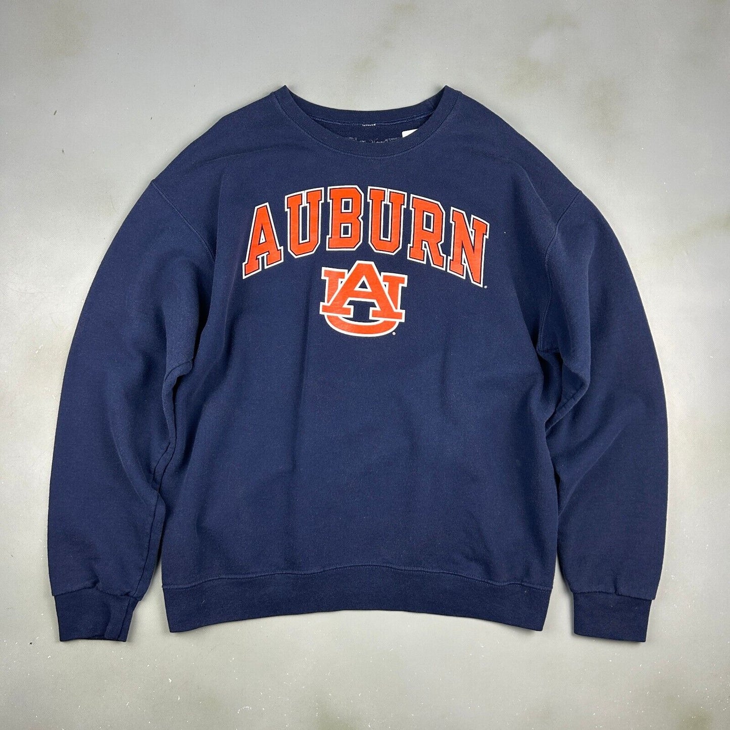 VINTAGE | Auburn University Big Logo Navy Crewneck Sweater sz M Adult