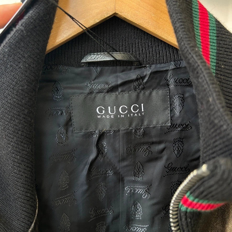 GUCCI by Tom Ford | Web Line Vintage Leather Jacket sz 56