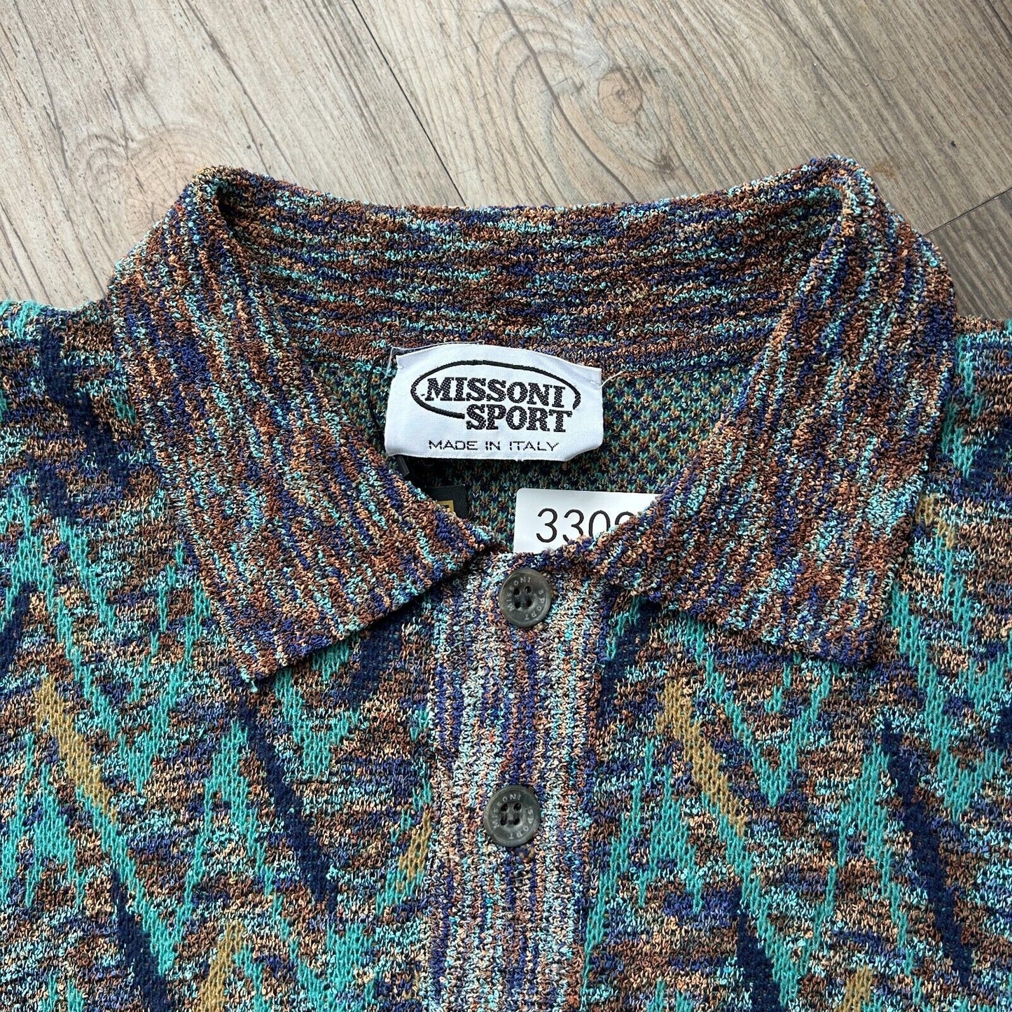 VINTAGE | Missoni Sport Collared Knit Sweater Made in Italy sz M