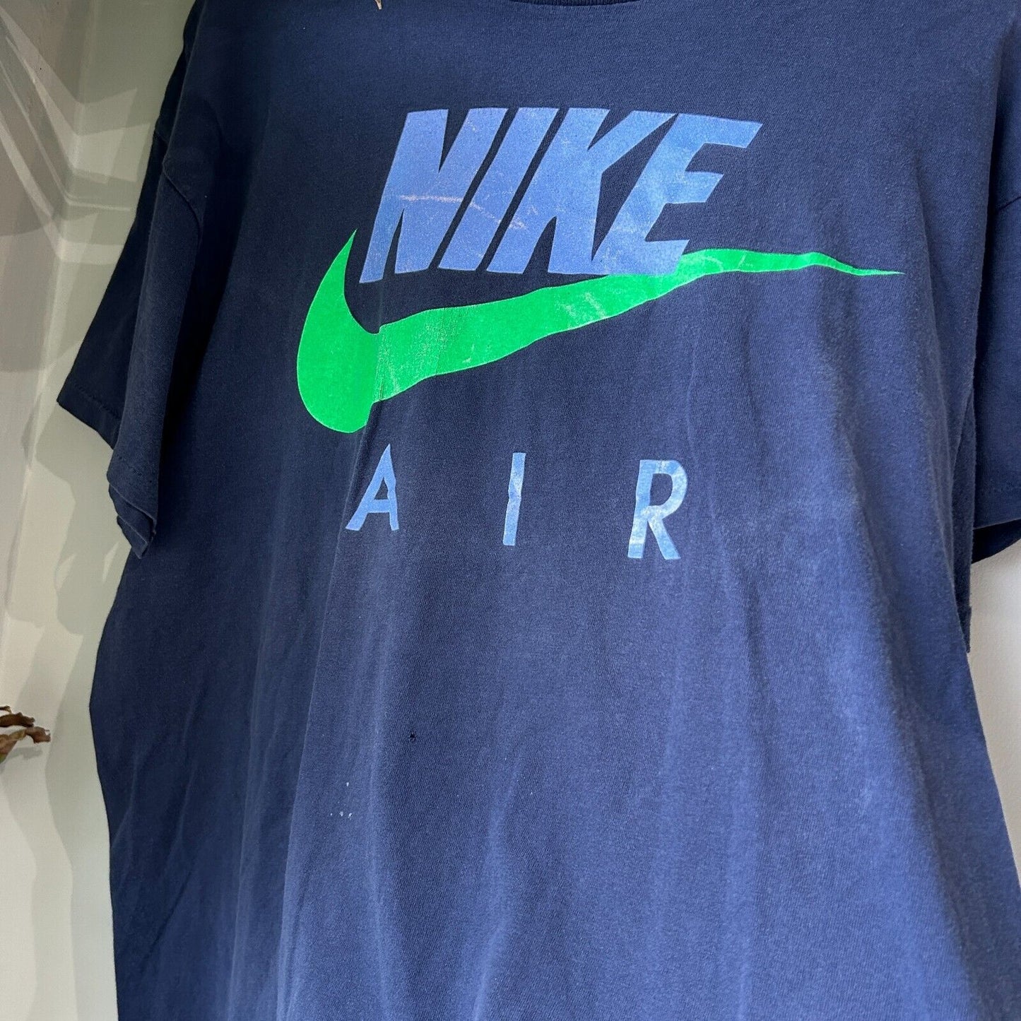 VINTAGE 80s | NIKE AIR Big Swoosh Logo Grey Tag T-Shirt sz XL Adult