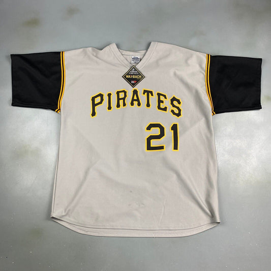 VINTAGE Pirates Baseball Training Shirt Jersey sz Large Adult