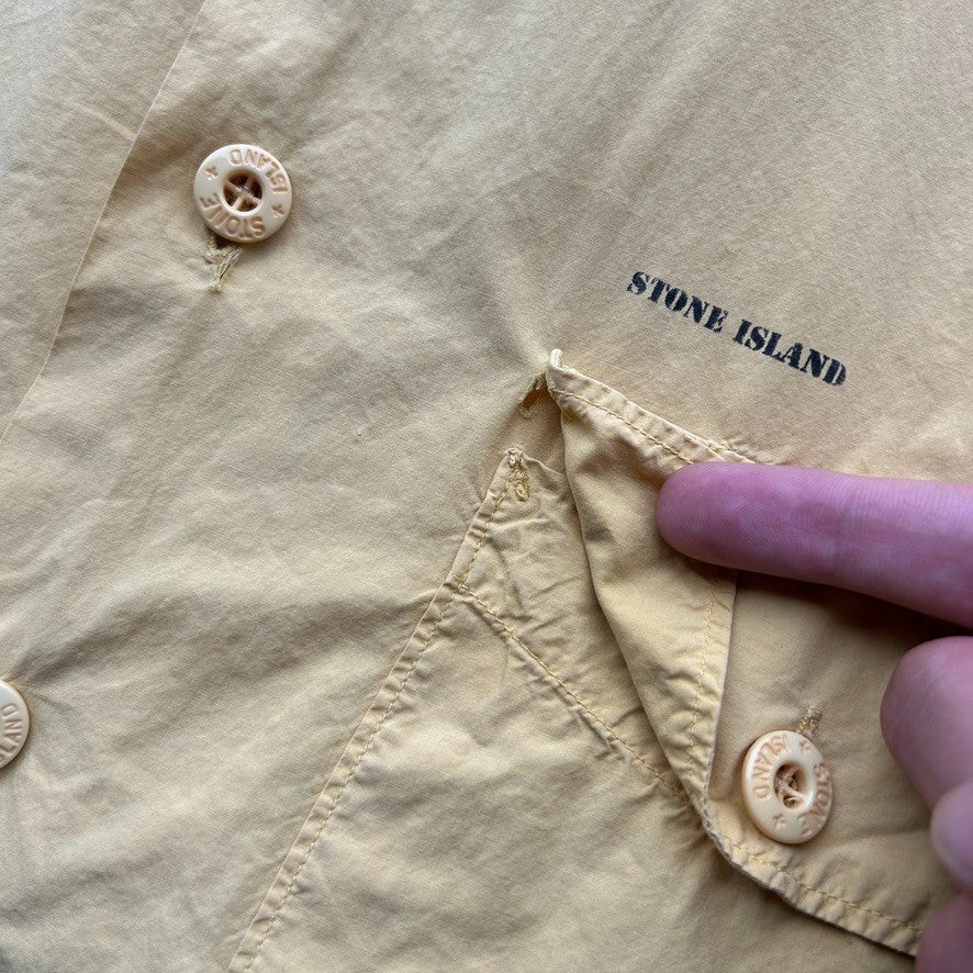 1997 S/S Stone Island | Cotton Short Sleeve Button Down Shirt sz L