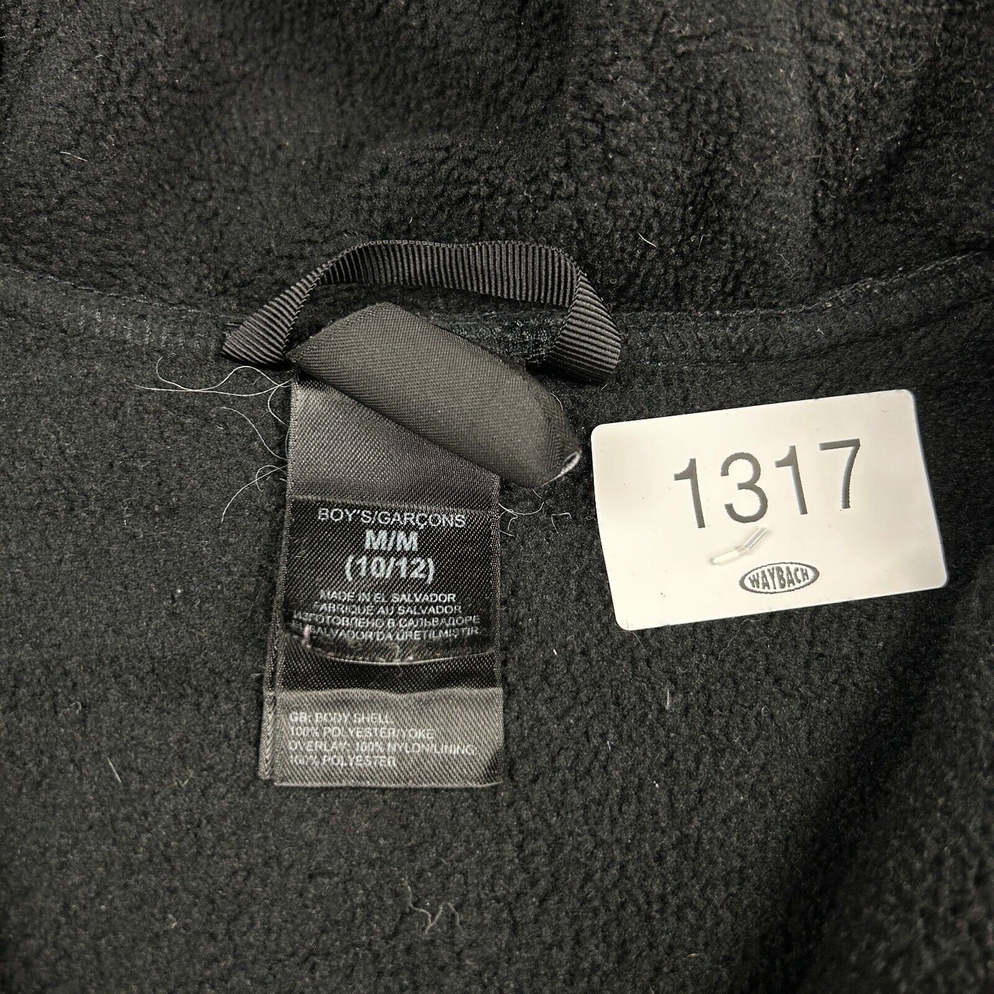 VINTAGE The North Face Black Hooded Denali Fleece Sweater sz Medium 10-12 Youth