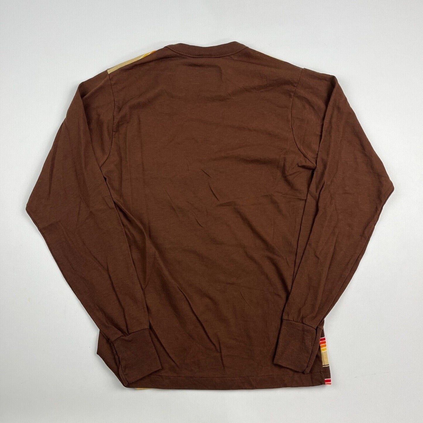 VINTAGE Striped Long sleeve brown Shirt Adult Medium Men 90s