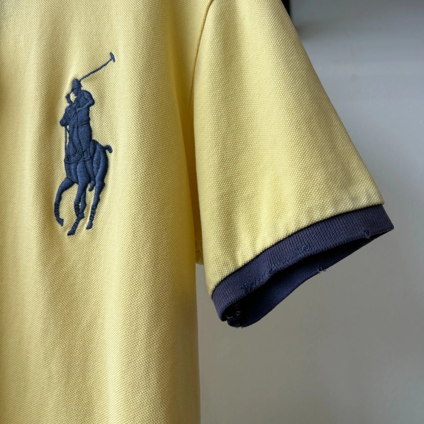VINTAGE Y2k | Ralph Lauren Big Pony Two Tone Polo Shirt sz L